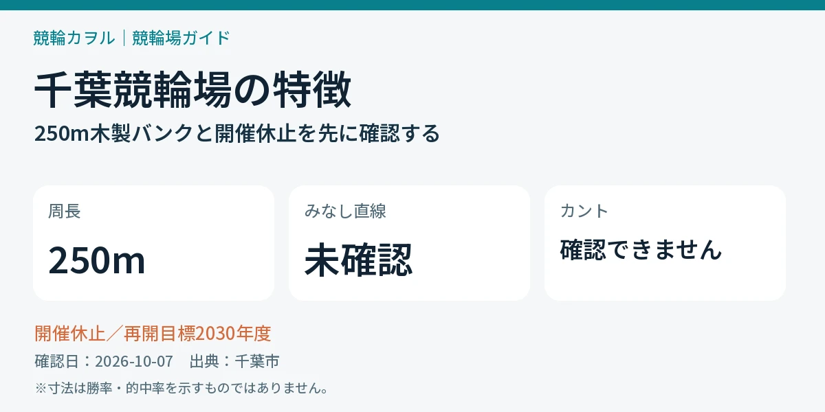 千葉競輪場の公式バンクデータと確認するポイント